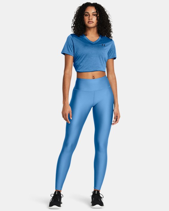 Damen HeatGear® Leggings in voller Länge, Blue, pdpMainDesktop image number 2